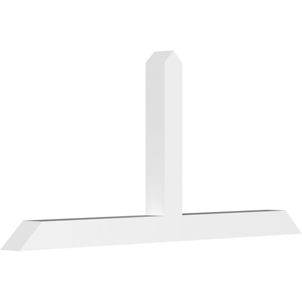 Ekena Millwork Portland Architectural Grade PVC Gable Bracket, 96"W x 44"H x 6"D x 6"F, 11/12 Pitch GBP096X44X0606POR00 - main